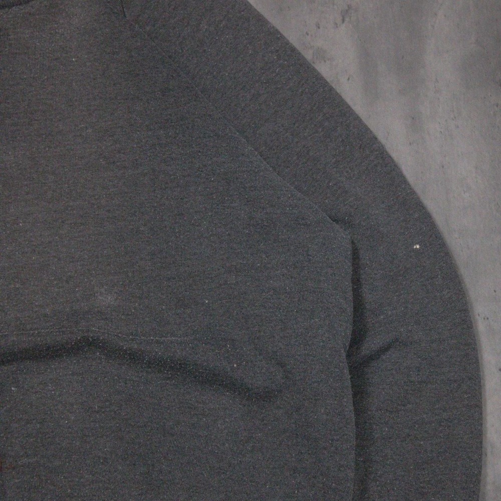 Vintage VTG 1990s 90s Faded Grey Crewneck Sweatshirt Blank Faded Grey - Picture 6 of 8